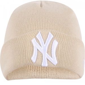 New Era New York Yankees Beige Beanie